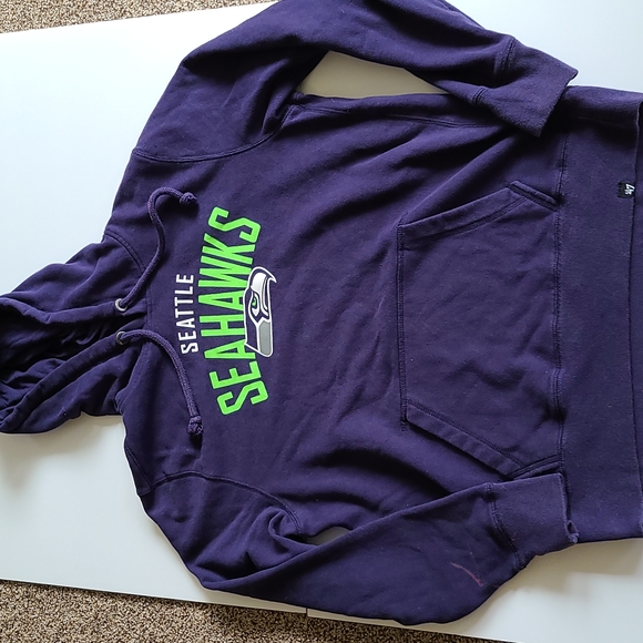 47 Other - 47 Small Navy Blue Green white Seattle Seahawks long sleeve hooded sweatshirt
